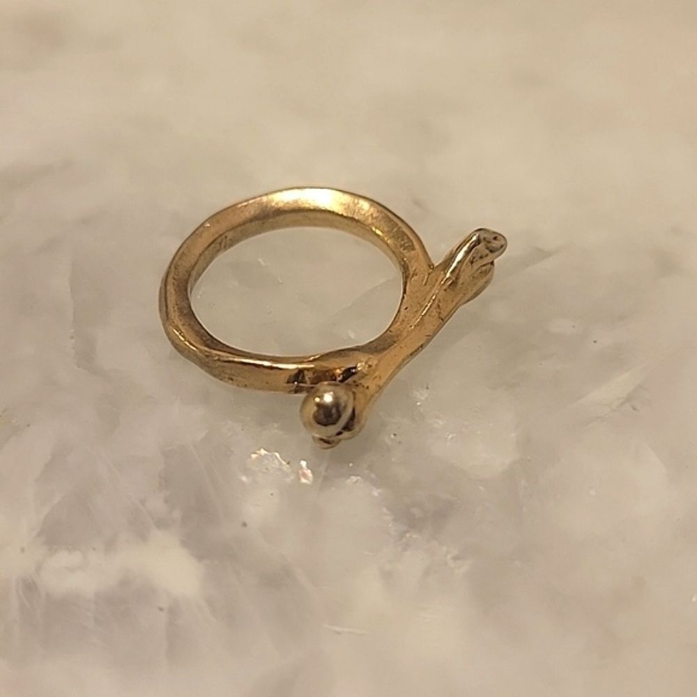 NEW Low Luv x Erin Wasson Bone Stack Gold Ring Boho Indie Punk Goth Moto Biker 6